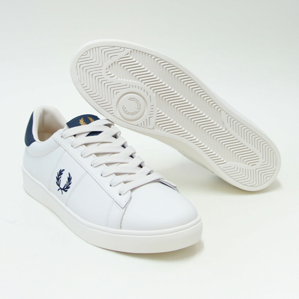 FREDPERRYフレッドペリーB4334303(ユニセックス)SPENCERLEATHER(スペンサーレザー)カラー:SNOWWHITE天然皮革のローカットスニーカー「靴」
