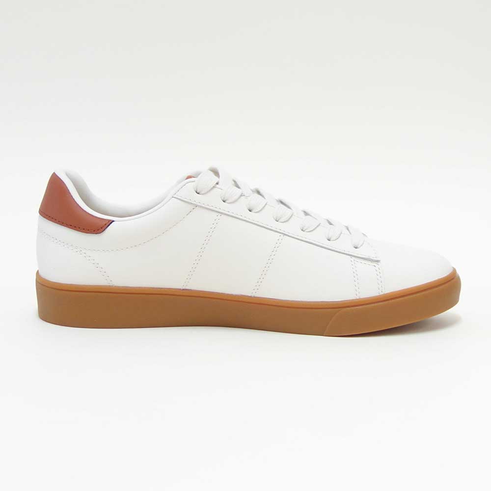 FREDPERRYフレッドペリーB4334760(ユニセックス)SPENCERLEATHER(スペンサーレザー)カラー:LIGHTECRU天然皮革のローカットスニーカー「靴」