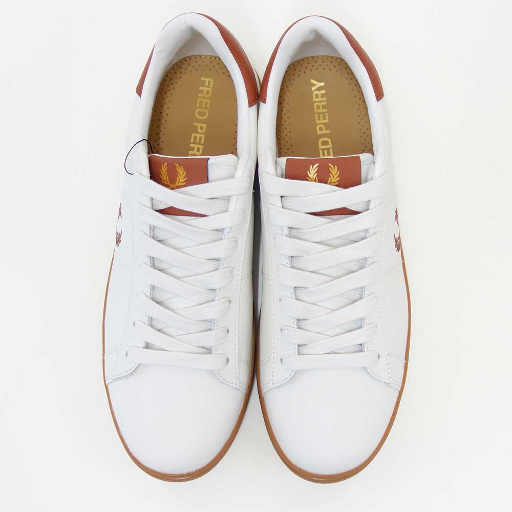 FREDPERRYフレッドペリーB4334760(ユニセックス)SPENCERLEATHER(スペンサーレザー)カラー:LIGHTECRU天然皮革のローカットスニーカー「靴」