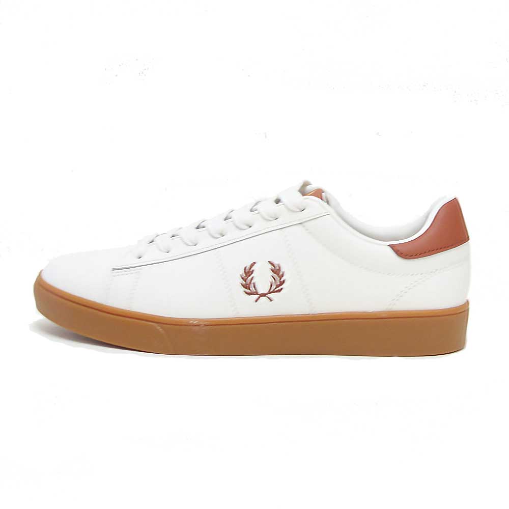 FREDPERRYフレッドペリーB4334760(ユニセックス)SPENCERLEATHER(スペンサーレザー)カラー:LIGHTECRU天然皮革のローカットスニーカー「靴」