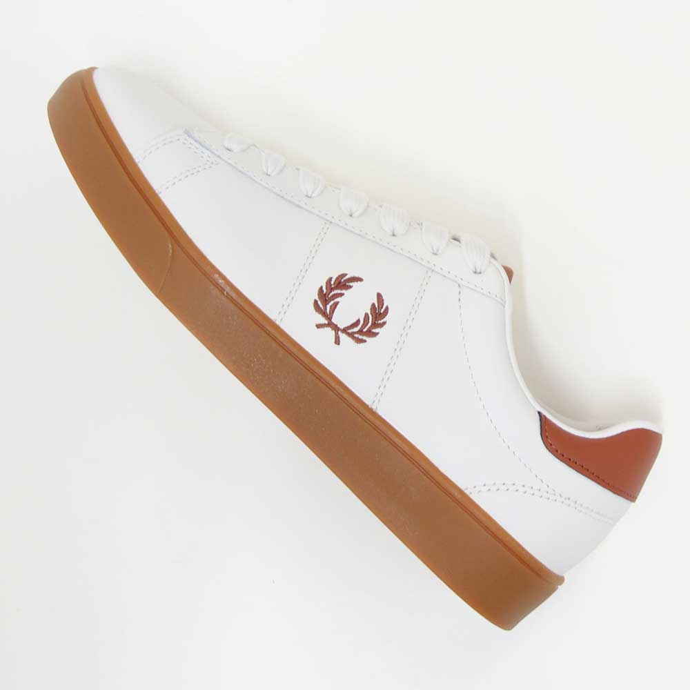 FREDPERRYフレッドペリーB4334760(ユニセックス)SPENCERLEATHER(スペンサーレザー)カラー:LIGHTECRU天然皮革のローカットスニーカー「靴」