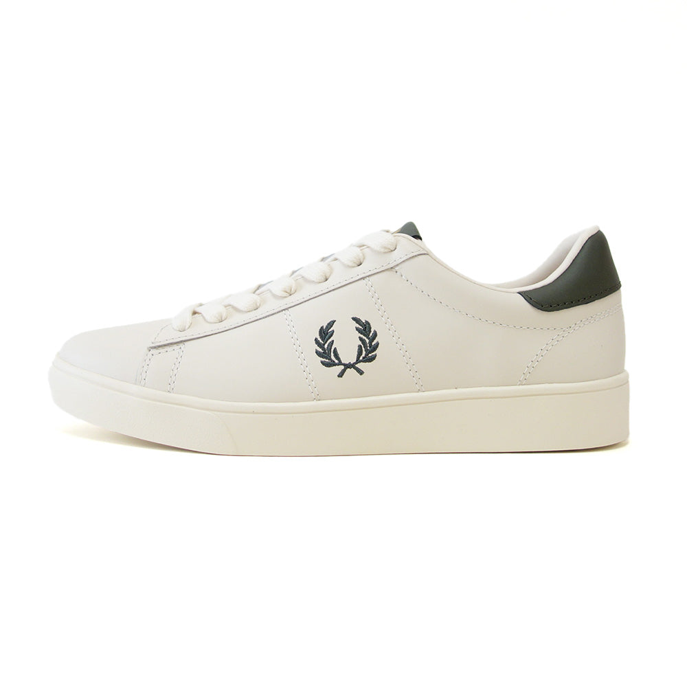 FREDPERRYフレッドペリーB4334X37(ユニセックス)SPENCERLEATHER(スペンサーレザー)カラー:ECRU/LAUREL天然皮革のローカットスニーカー