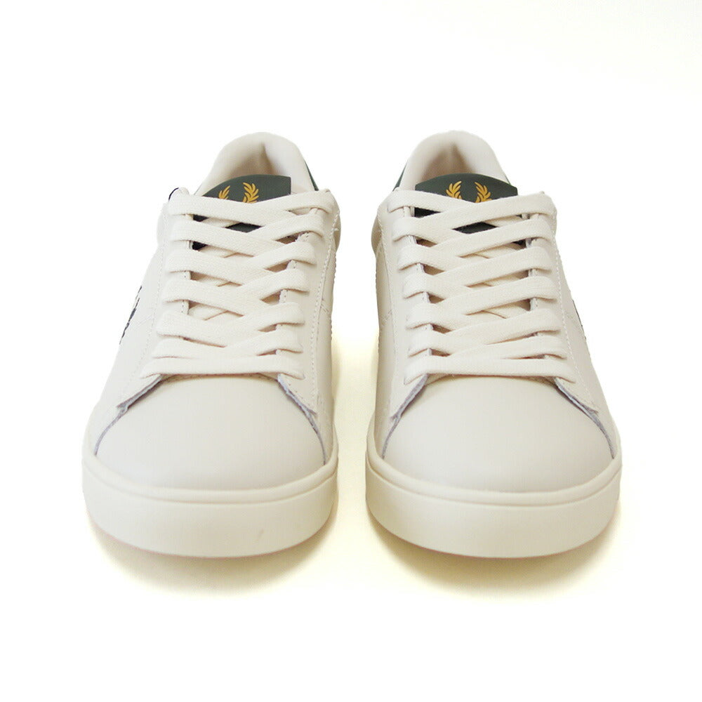 FREDPERRYフレッドペリーB4334X37(ユニセックス)SPENCERLEATHER(スペンサーレザー)カラー:ECRU/LAUREL天然皮革のローカットスニーカー