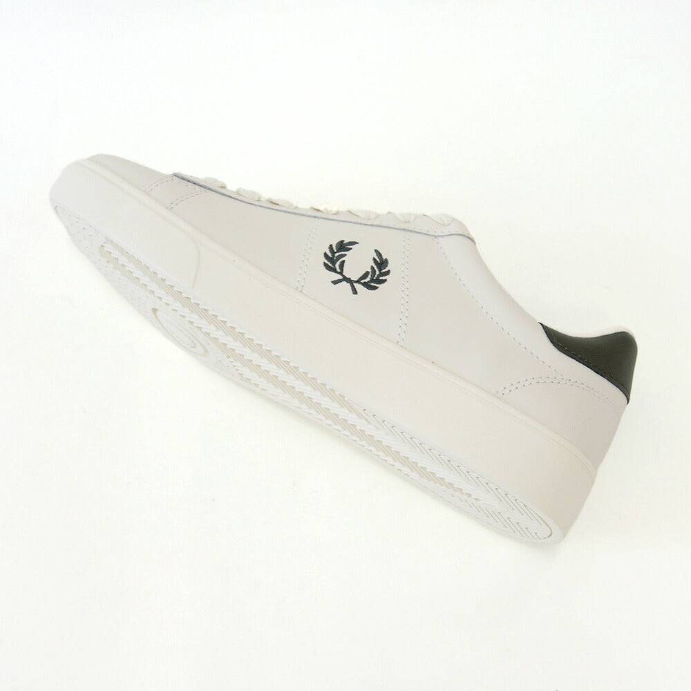 FREDPERRYフレッドペリーB4334X37(ユニセックス)SPENCERLEATHER(スペンサーレザー)カラー:ECRU/LAUREL天然皮革のローカットスニーカー