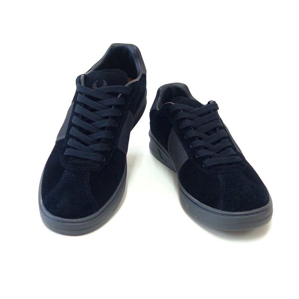 FREDPERRYフレッドペリーB8325U73(メンズ)B4Suedeカラー:BLACK/ANCHORGREY天然皮革のローカットスニーカー