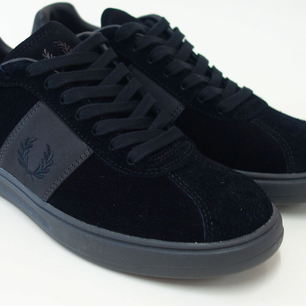 FREDPERRYフレッドペリーB8325U73(メンズ)B4Suedeカラー:BLACK/ANCHORGREY天然皮革のローカットスニーカー