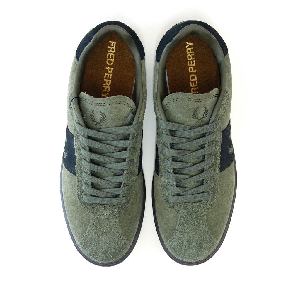 FREDPERRYフレッドペリーB8325X92(メンズ)B4Suedeカラー:LAURELWREATH/LIMESTONE天然皮革のローカットスニーカー