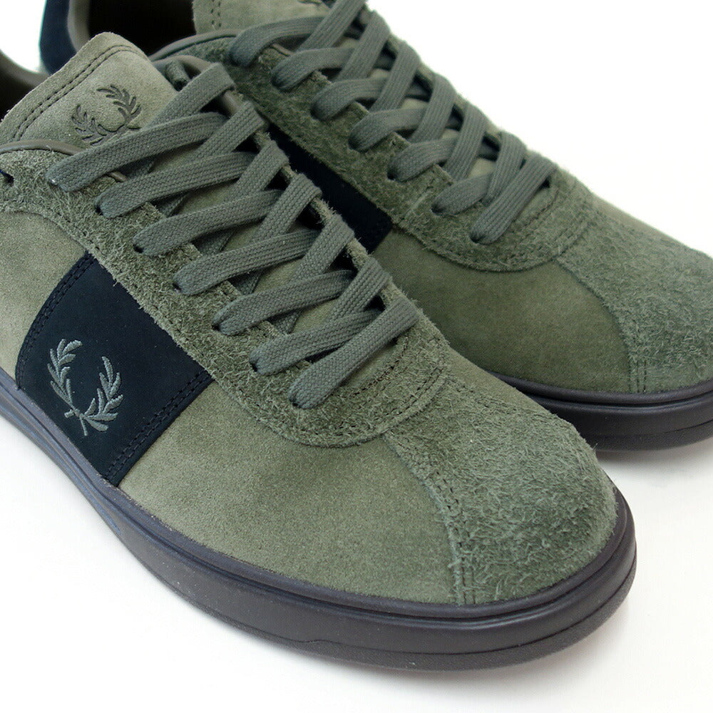 FREDPERRYフレッドペリーB8325X92(メンズ)B4Suedeカラー:LAURELWREATH/LIMESTONE天然皮革のローカットスニーカー