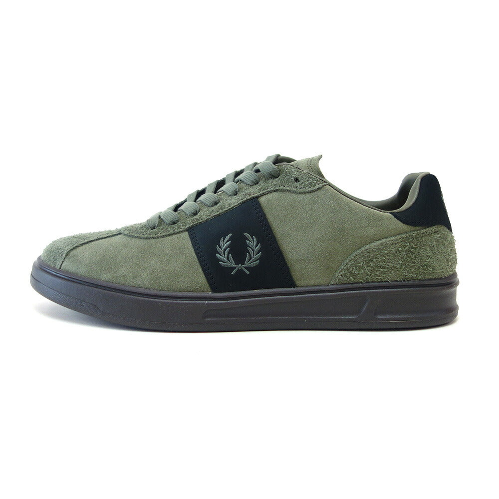 FREDPERRYフレッドペリーB8325X92(メンズ)B4Suedeカラー:LAURELWREATH/LIMESTONE天然皮革のローカットスニーカー