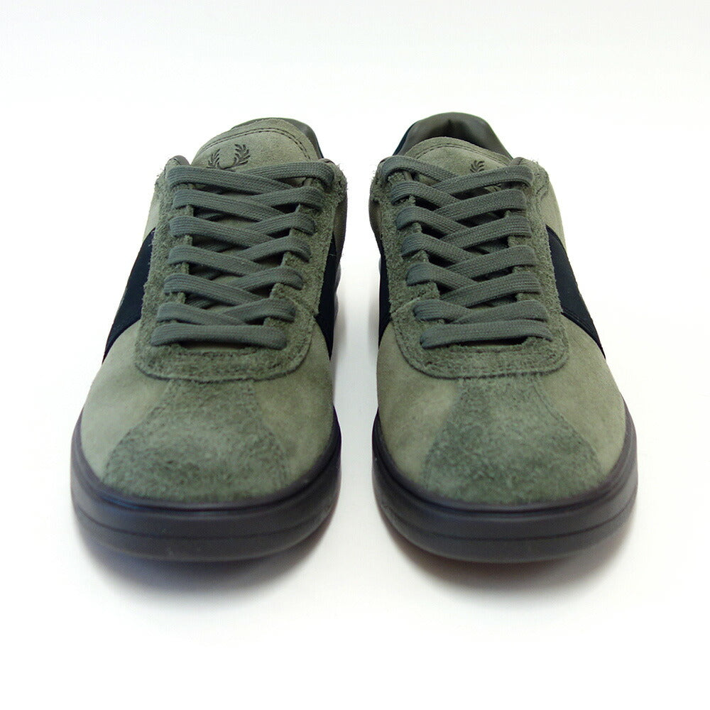 FREDPERRYフレッドペリーB8325X92(メンズ)B4Suedeカラー:LAURELWREATH/LIMESTONE天然皮革のローカットスニーカー