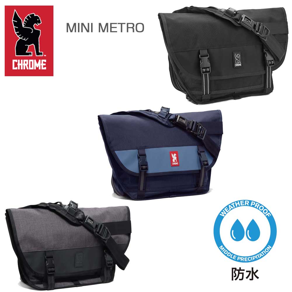 クローム CHROME MINI METRO MESSENGER BAG(ミニ メトロ メッセンジャー バッグ) BG001 (カラー:CASTLEROCK TWILL・ALL BLACK・NAVY TRITONE) 容量 20.5L 防水仕様 ショルダーバッグ