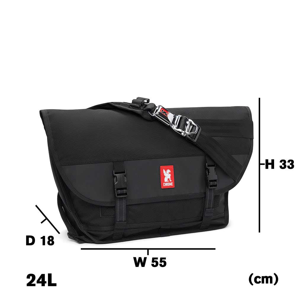 クローム CHROME CTZ MESSENGER BAG(シーティーゼット メッセンジャー バッグ) BG002 (カラー:ブラック) 容量 24L 防水仕様 ショルダーバッグ