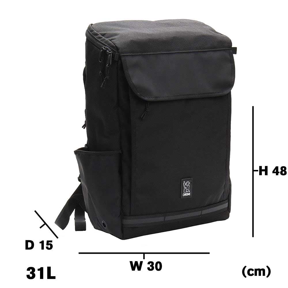CHROME クローム VOLCAN BACKPACK(ボルカン パック) 完全防水バックパック BG260BKRM (カラー BLACK REMNANT) 容量:31L 防水 メッセンジャーバック デイパック