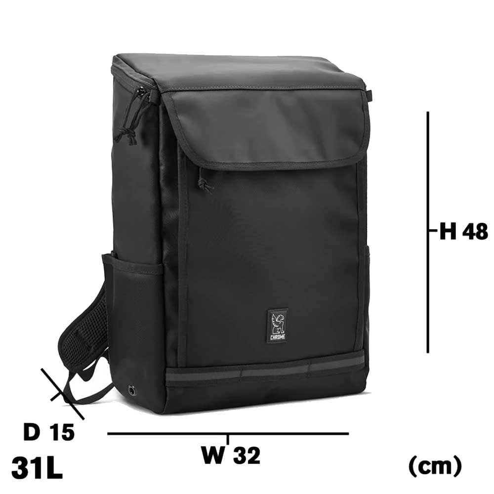 CHROME クローム VOLCAN BACKPACK(ボルカン パック) 完全防水バックパック BG260BKTP (カラー BLACK TARP) 容量:31L 防水 メッセンジャーバック デイパック
