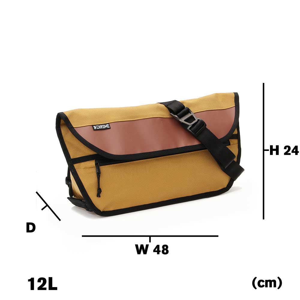 CHROME クローム シンプルメッセンジャーバッグ SIMPLE MESSENGER BAG BG322 (カラー:WOODTHRUSH/BROWN) 容量:12L 防水 メッセンジャーバック スリングバック ボディーバッグ