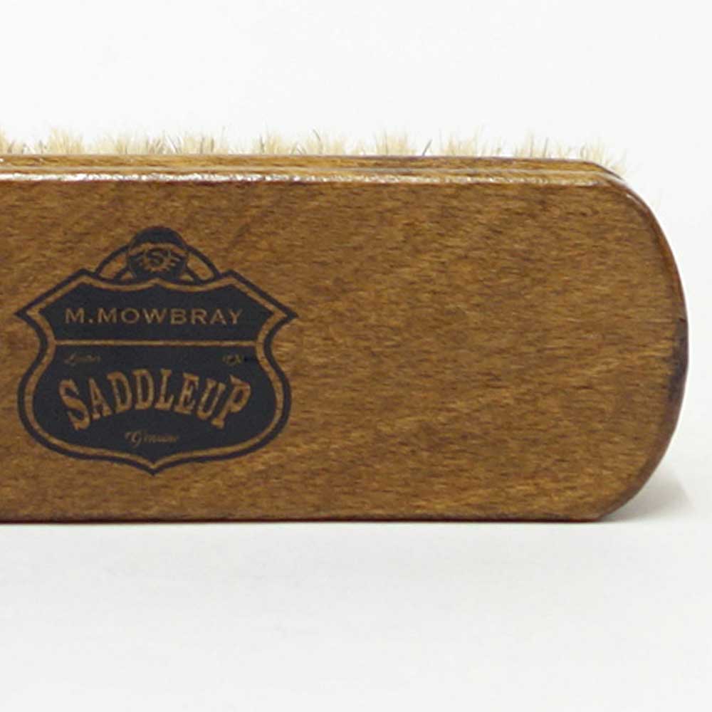 M.モゥブレィ M.MOWBRAY SADDLEUP サドルアップ ピッグブラシ ナチュラル 皮革製品用仕上げ磨き、ブーツ 革ジャン グローブ バッグ ベルト
