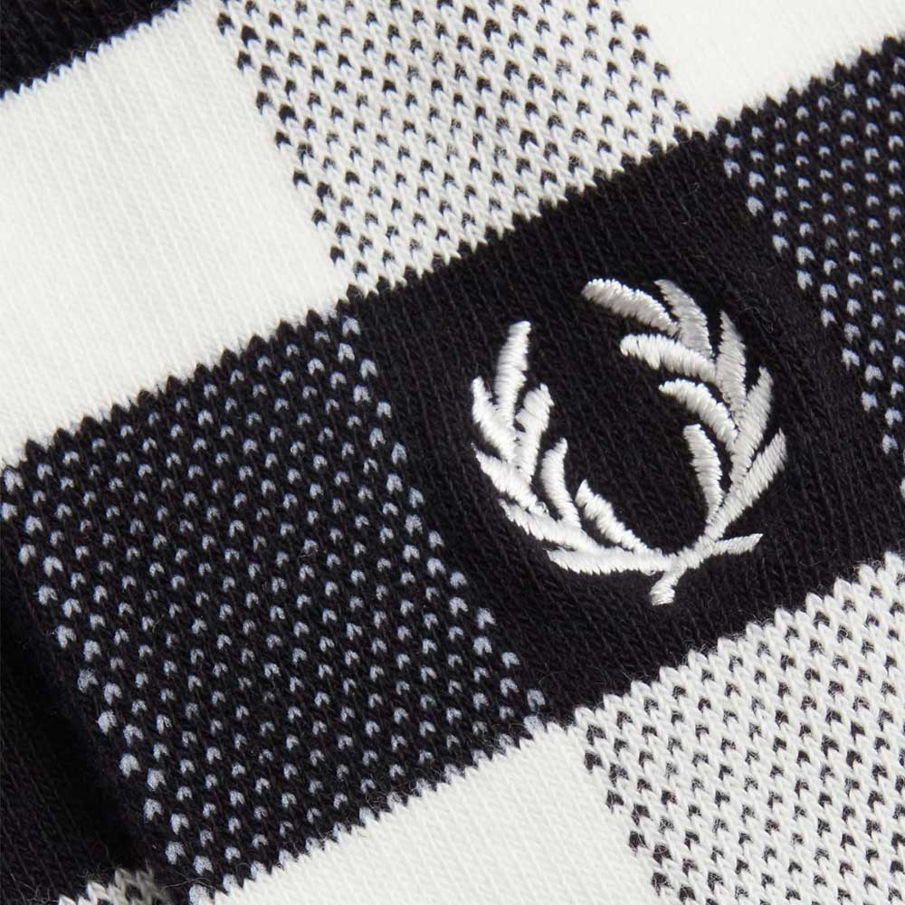 FRED PERRY フレッドペリー Tonal Check Socks C1107 トーナル チェック ソックス(ポルトガル製)