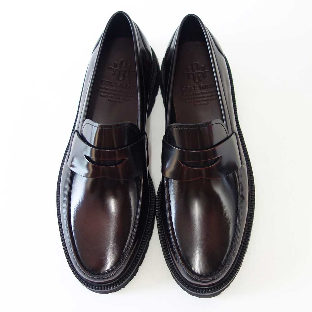 コールハーン COLE HAAN アメリカンクラシックス ペニーローファー (ディープバーガンディ / ブラック) C36537 (メンズ) 天然皮革 スリッポン ビジネスシューズ カジュアルシューズ 「靴」
