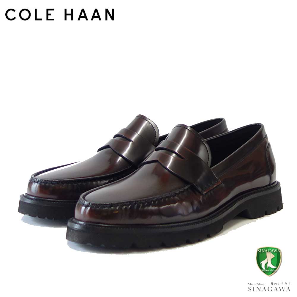 コールハーン COLE HAAN アメリカンクラシックス ペニーローファー (ディープバーガンディ / ブラック) C36537 (メンズ) 天然皮革 スリッポン ビジネスシューズ カジュアルシューズ 「靴」