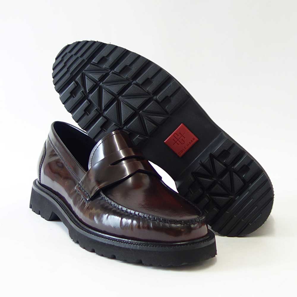 コールハーン COLE HAAN アメリカンクラシックス ペニーローファー (ディープバーガンディ / ブラック) C36537 (メンズ) 天然皮革 スリッポン ビジネスシューズ カジュアルシューズ 「靴」