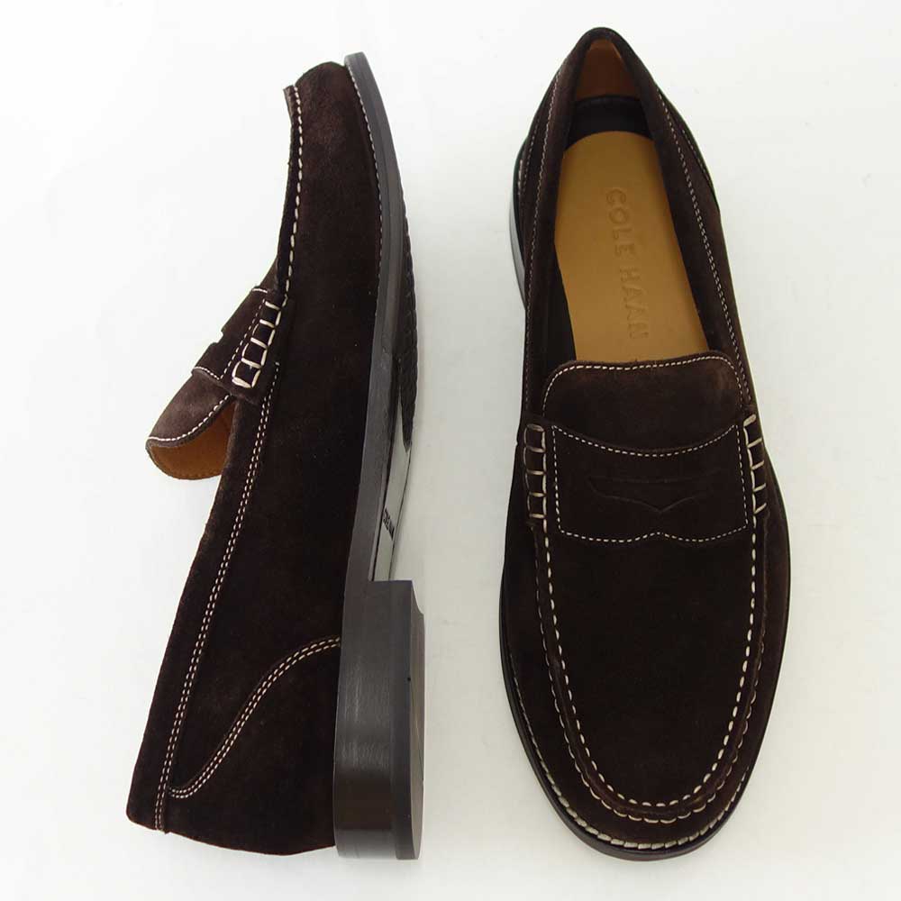 コールハーン COLE HAAN ピンチグランド カジュアル ペニーローファー (ブラウンスエード) C37105 (メンズ) 天然皮革 スリッポン ビジネスシューズ カジュアルシューズ 「靴」