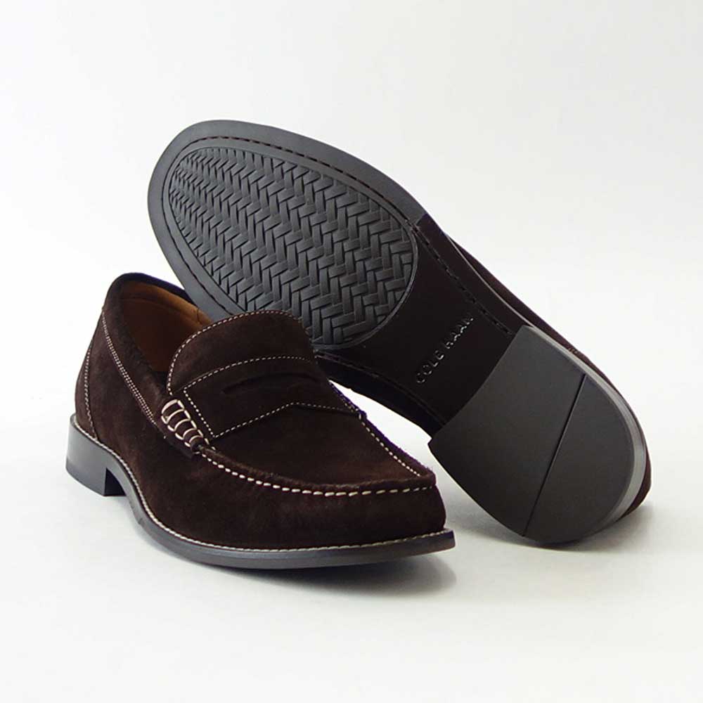 コールハーン COLE HAAN ピンチグランド カジュアル ペニーローファー (ブラウンスエード) C37105 (メンズ) 天然皮革 スリッポン ビジネスシューズ カジュアルシューズ 「靴」