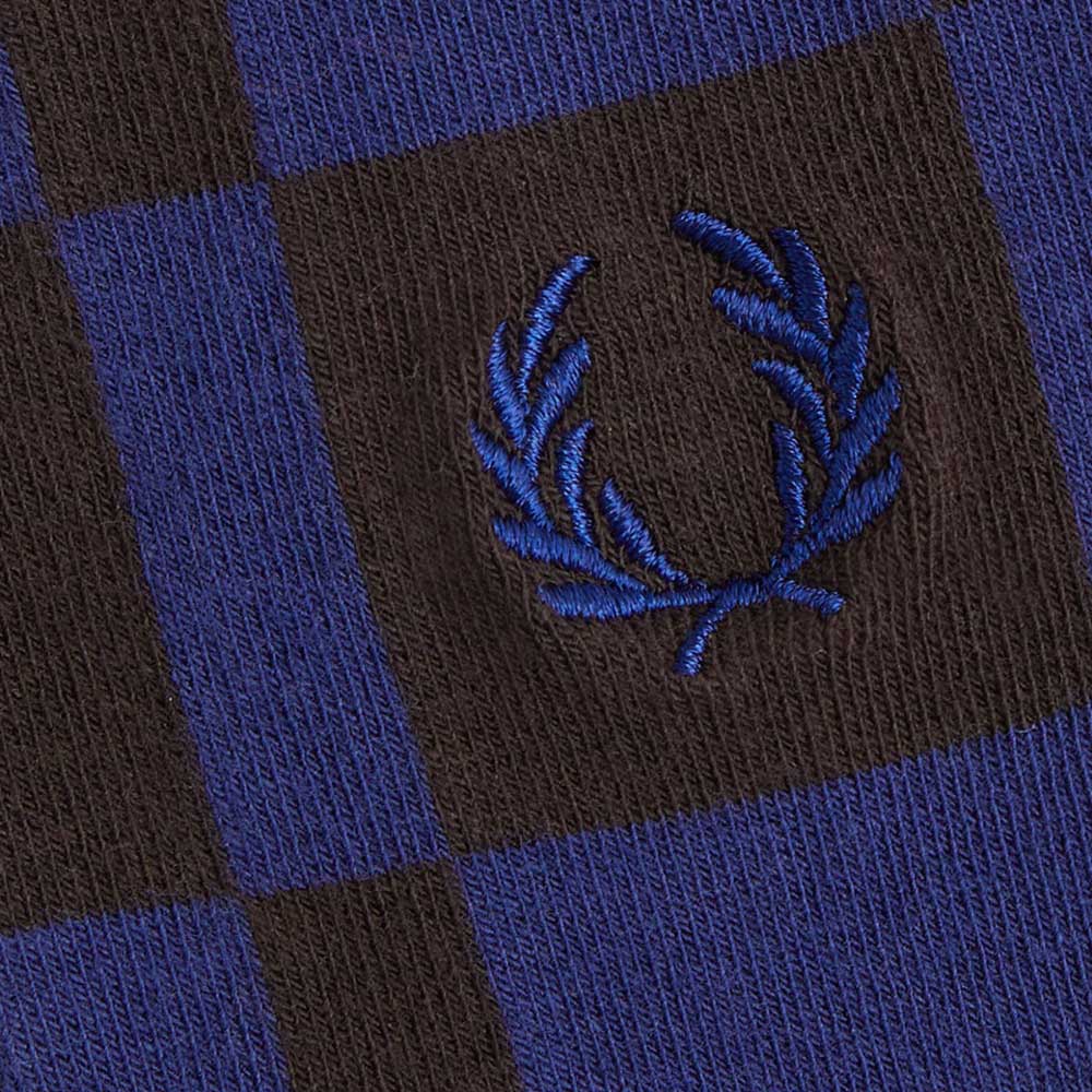 FRED PERRY フレッドペリー Checkerboard Socks C5132 (ポルトガル製) クルー ソックス 靴下