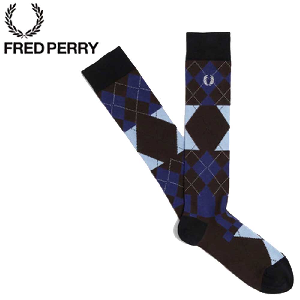 FRED PERRY フレッドペリー LONG ARGYLE SOCKS C5136 (ポルトガル製) ハイソックス 靴下