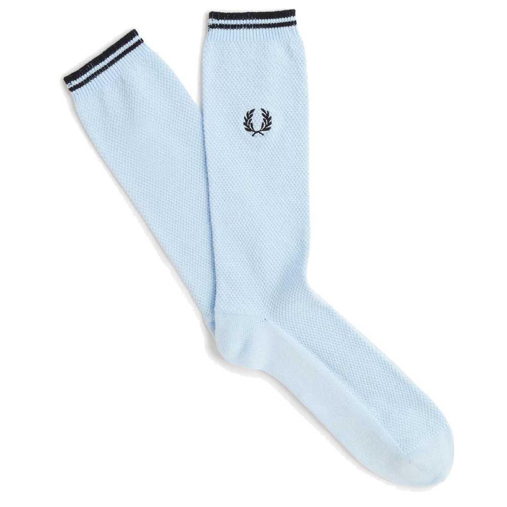 FRED PERRY フレッドペリー Tipped Socks C7170 LIGHT ICE / BLACK(S22) SNOWWHITE / BLACK(L59) ティップド ソックス(ポルトガル製)