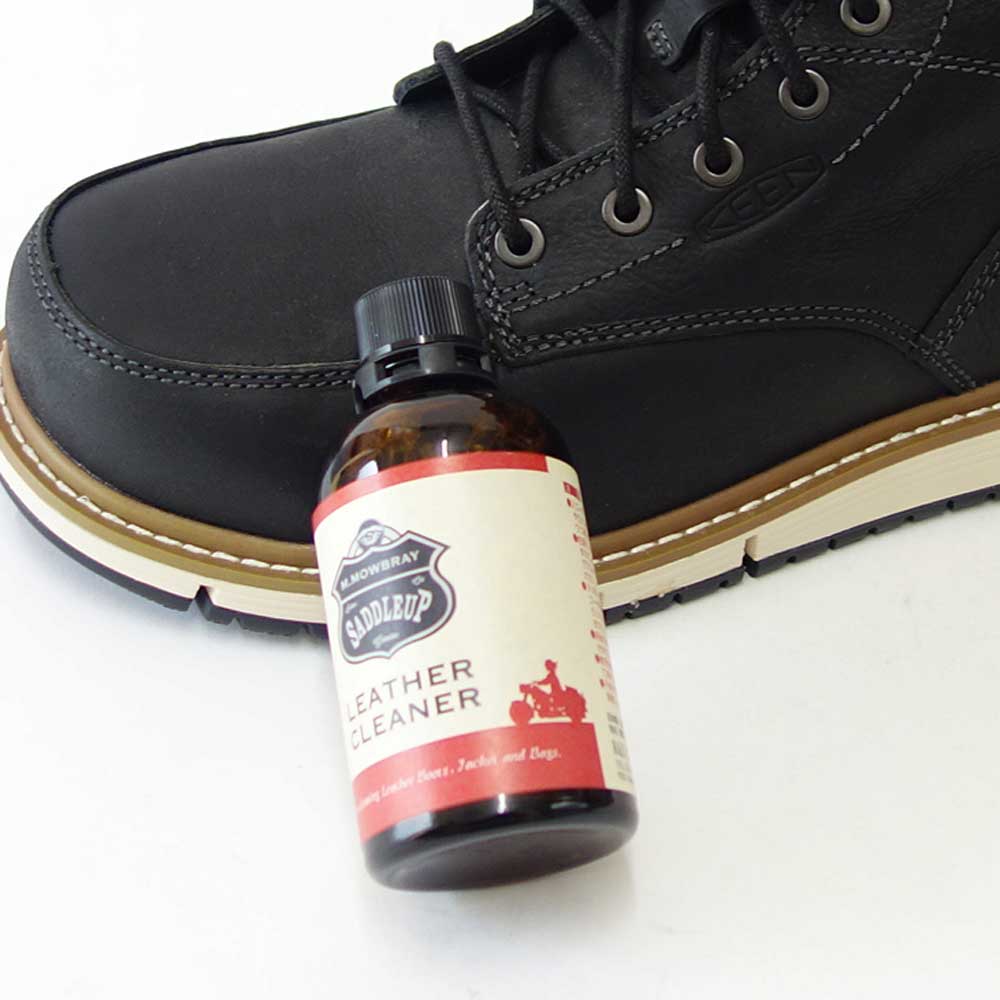 M.モゥブレィ M.MOWBRAY SADDLEUP サドルアップ レザークリーナー 100ml(日本製) クリーナー 天然成分配合、ブーツ 革ジャン グローブ バッグ ベルトの汚れ落とし モウブレイ モウブレィ
