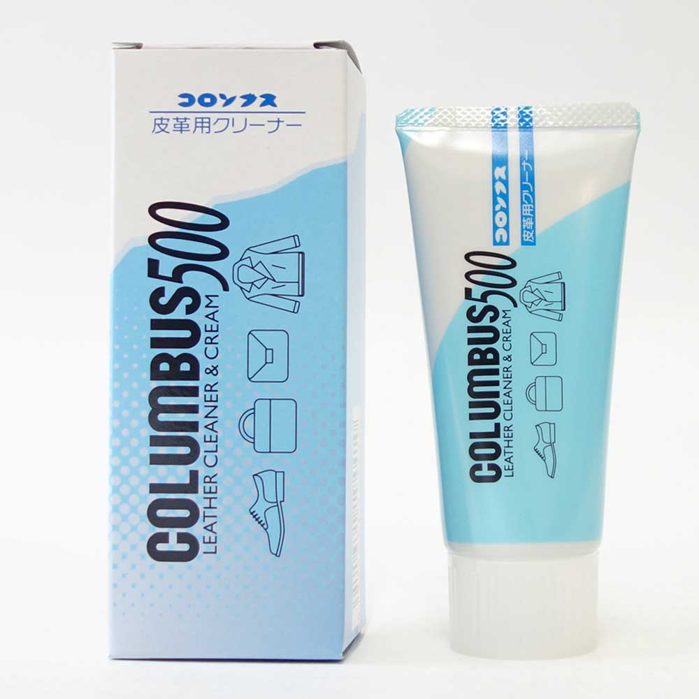チューブタイプのツヤ革専用汚れ落とし COLUMBUS コロンブス 500(日本製) レザー用中性クリーナー ツヤ出し効果