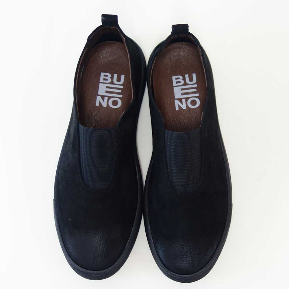 BUENOSHOESブエノD2602ブラックスリッポン天然皮革トルコ製軽量スニーカーコンフォートシューズ「靴」