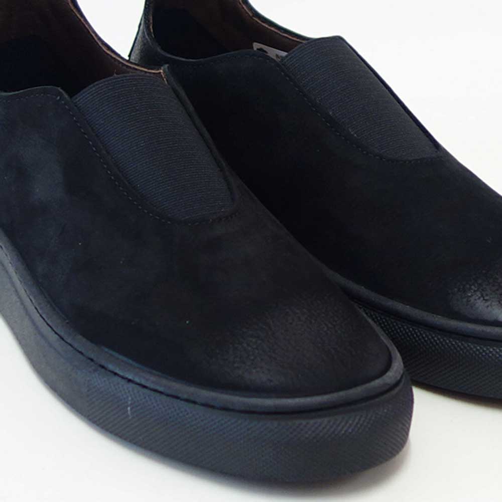 BUENOSHOESブエノD2602ブラックスリッポン天然皮革トルコ製軽量スニーカーコンフォートシューズ「靴」