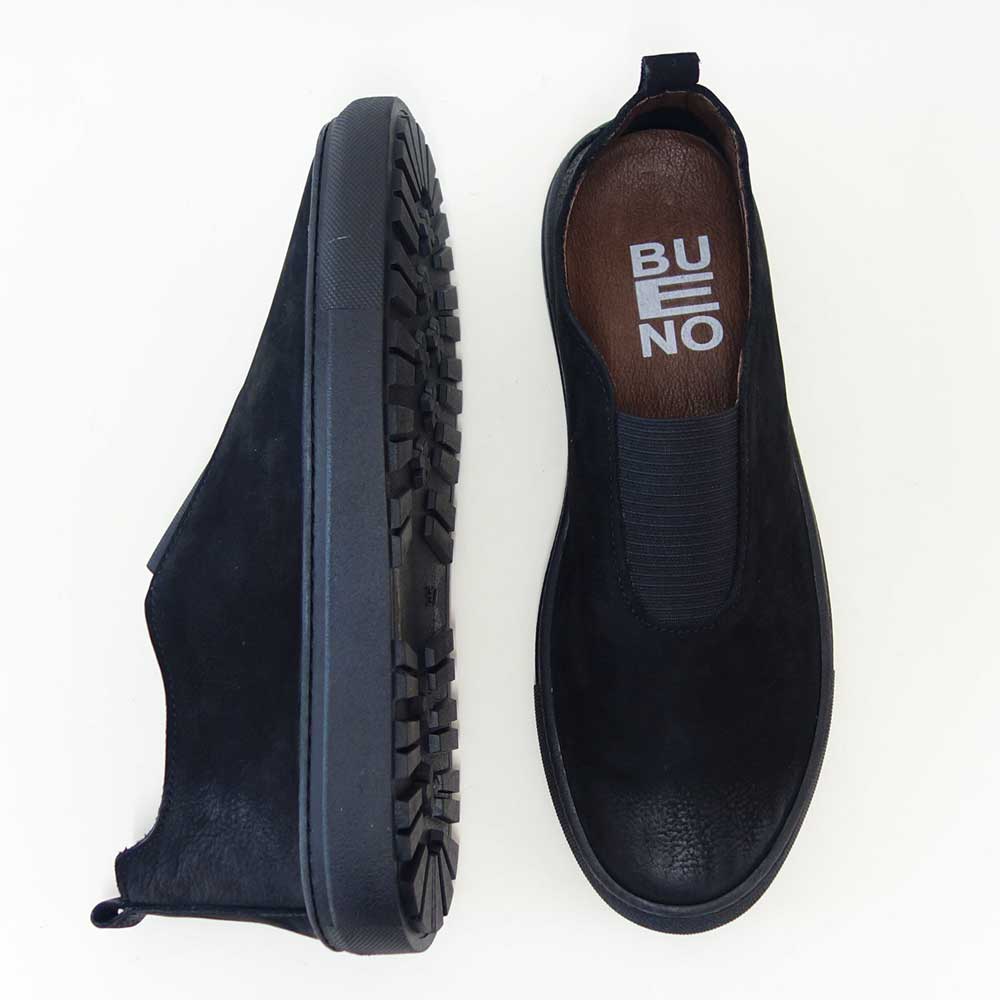 BUENOSHOESブエノD2602ブラックスリッポン天然皮革トルコ製軽量スニーカーコンフォートシューズ「靴」