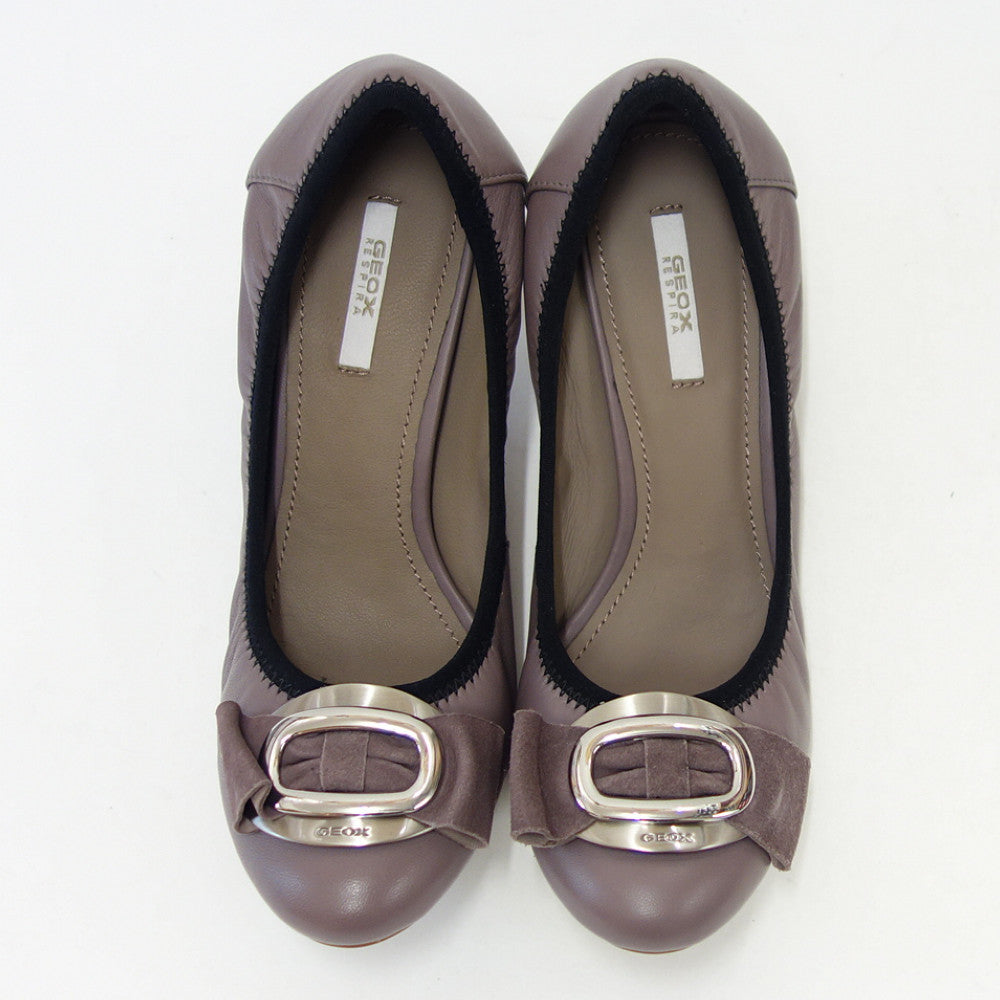 【訳あり商品 店内展示品 色あせ・汚れあり】 GEOX ジェオックス  d34t7f オールドローズ サイズ:22cm(レディース)リボンパンプス 6cmヒール