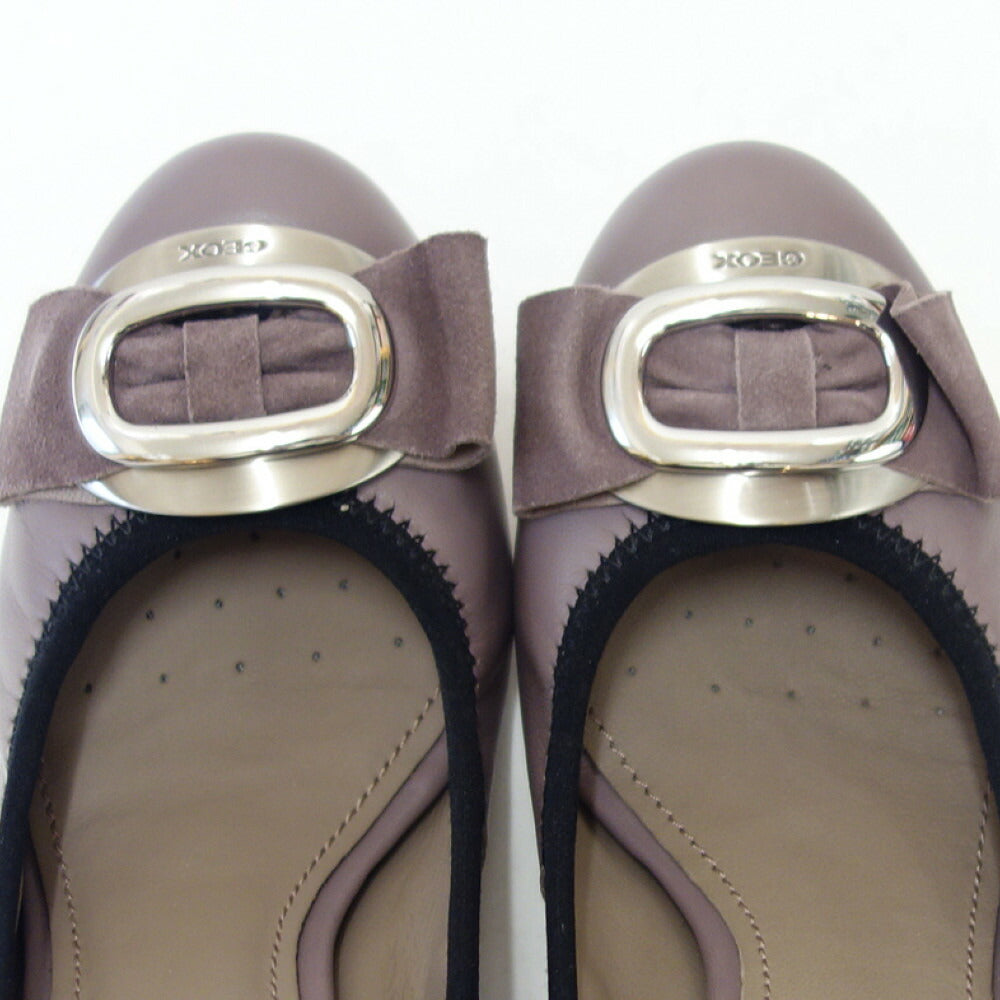 【訳あり商品 店内展示品 色あせ・汚れあり】 GEOX ジェオックス  d34t7f オールドローズ サイズ:22cm(レディース)リボンパンプス 6cmヒール