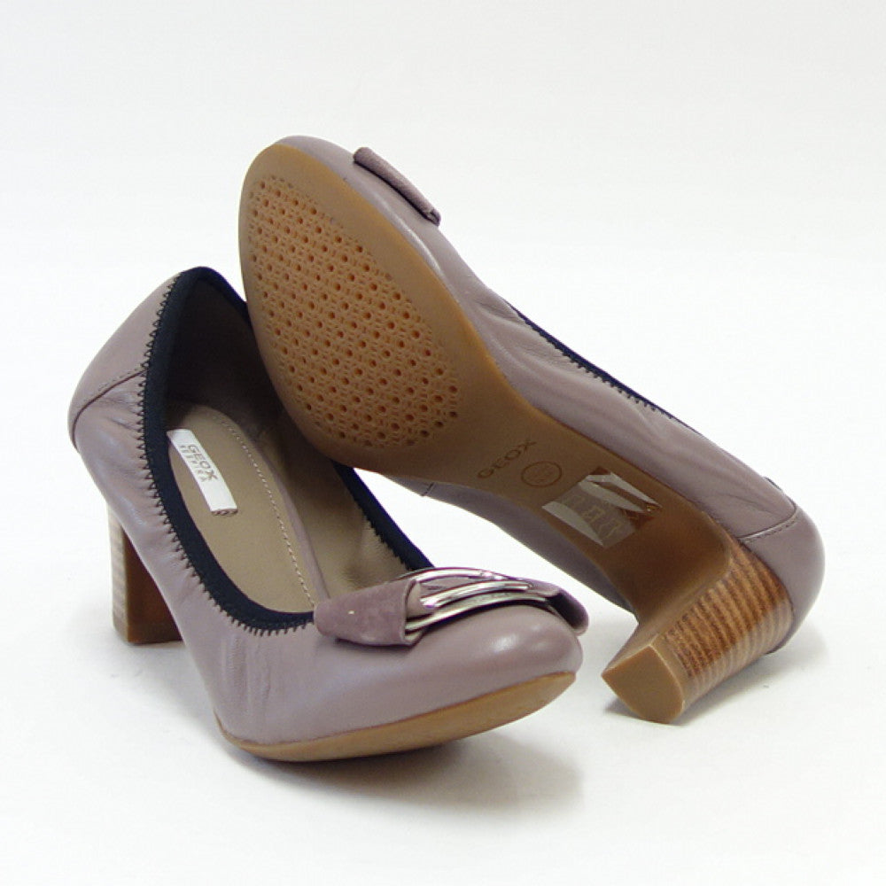 【訳あり商品 店内展示品 色あせ・汚れあり】 GEOX ジェオックス  d34t7f オールドローズ サイズ:22cm(レディース)リボンパンプス 6cmヒール