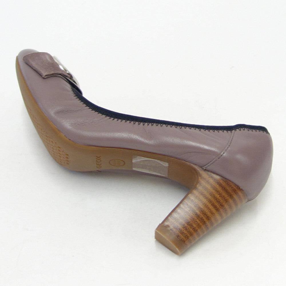 【訳あり商品 店内展示品 色あせ・汚れあり】 GEOX ジェオックス  d34t7f オールドローズ サイズ:22cm(レディース)リボンパンプス 6cmヒール