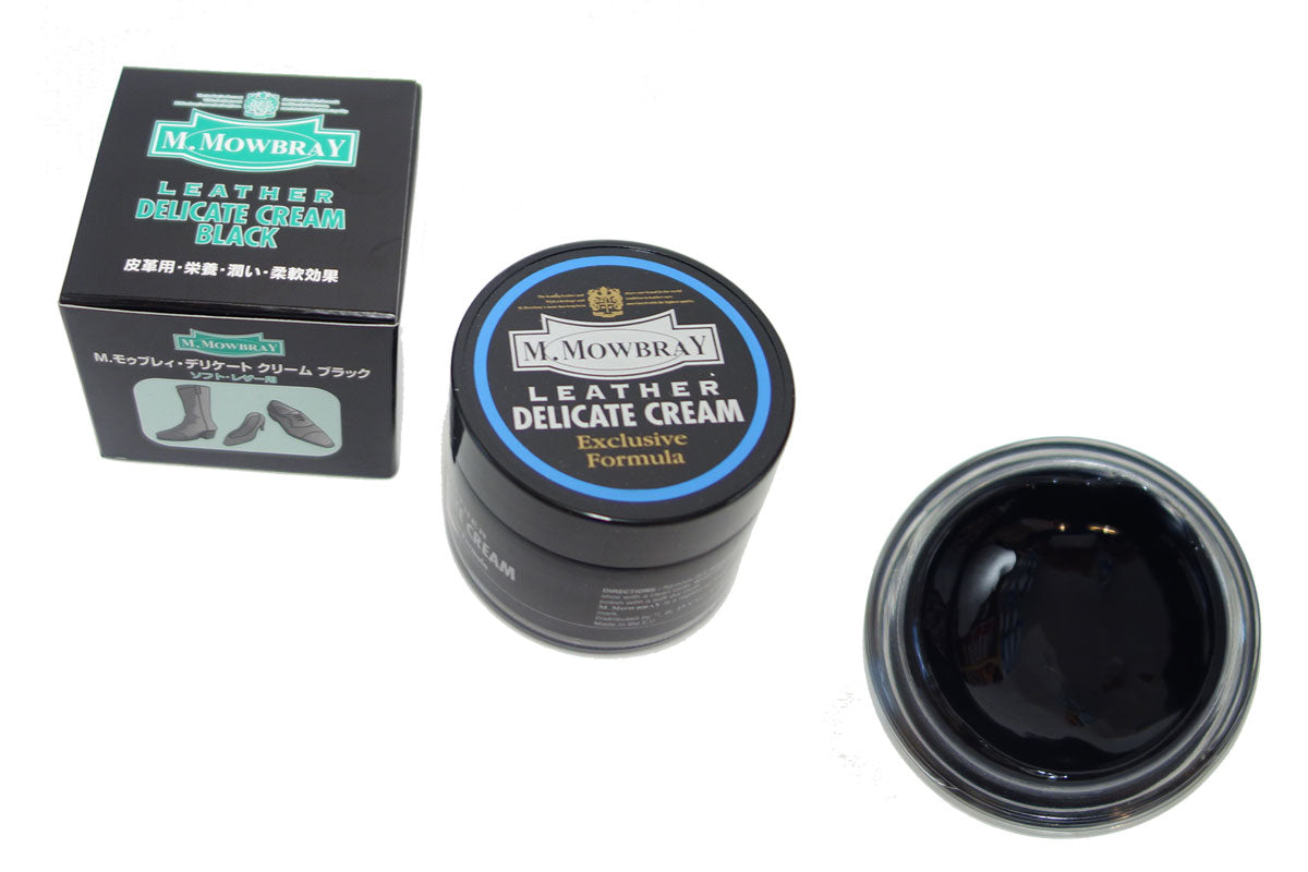 M.MOWBRAY M.モゥブレィ DELICATE CREAM (デリケートクリーム ブラック) ソフトレザー用・栄養・潤い・柔軟効果(イタリア製) モウブレイ R&D