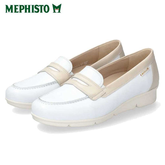 メフィストMEPHISTODIVA(ディーバ)ホワイト5144965天然皮革スリッポンウォーキングシューズモカシン(レディース)「靴」正規品快適靴旅行