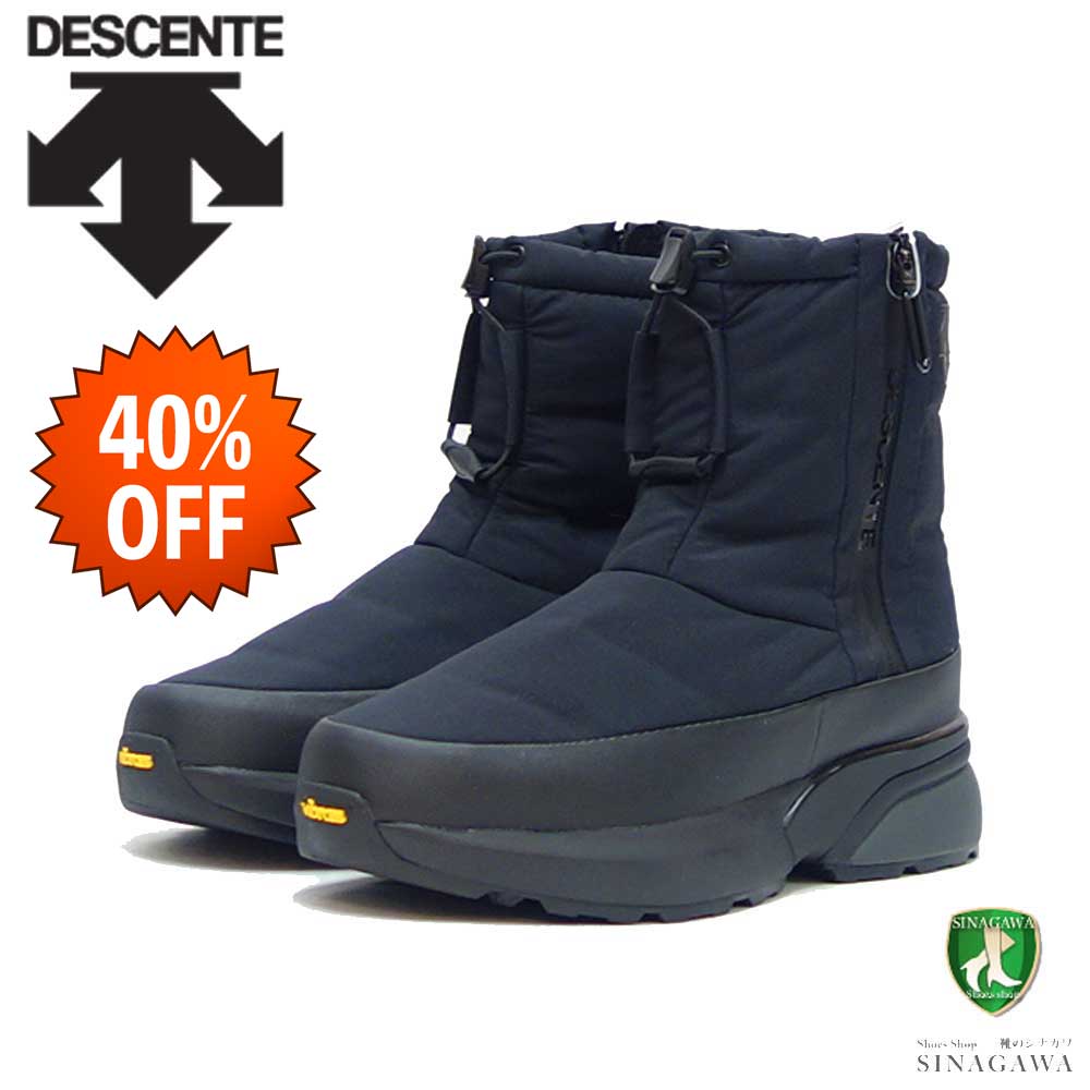 【SALE 40%OFF】 デサント DESCENTE アクティブ ウィンターブーツ プラス(ユニセックス) dm1sjd30bk カラー:ブラック 防水シューズ 防滑 ビブラムソール 全天候型 ショートブーツ「靴」