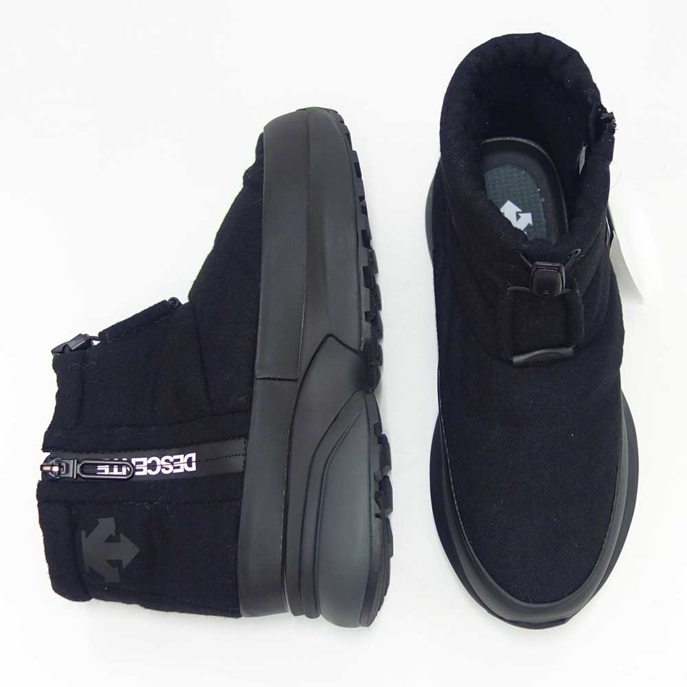 【SALE 40%OFF】 デサント DESCENTE アクティブ ウィンターブーツ ショート(ユニセックス) dm1ujd20bb カラー:メルトンブラック   防水ブーツ ラバーソール 全天候型 アンクルブーツ「靴」