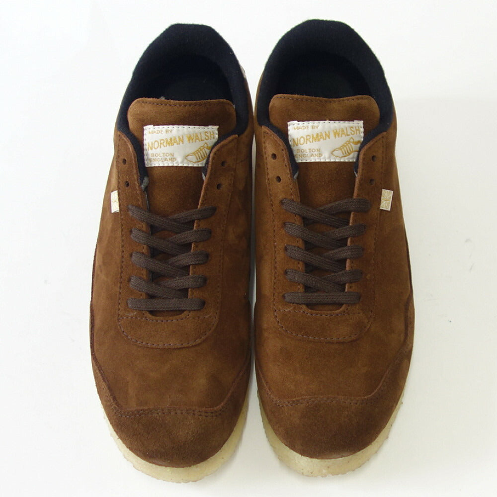 WALSH ウォルシュ ENC 71038(ユニセックス) ENSIGN CREPE カラー:COFFEE(英国製) スエードレザーのランニングスニーカー 「靴」
