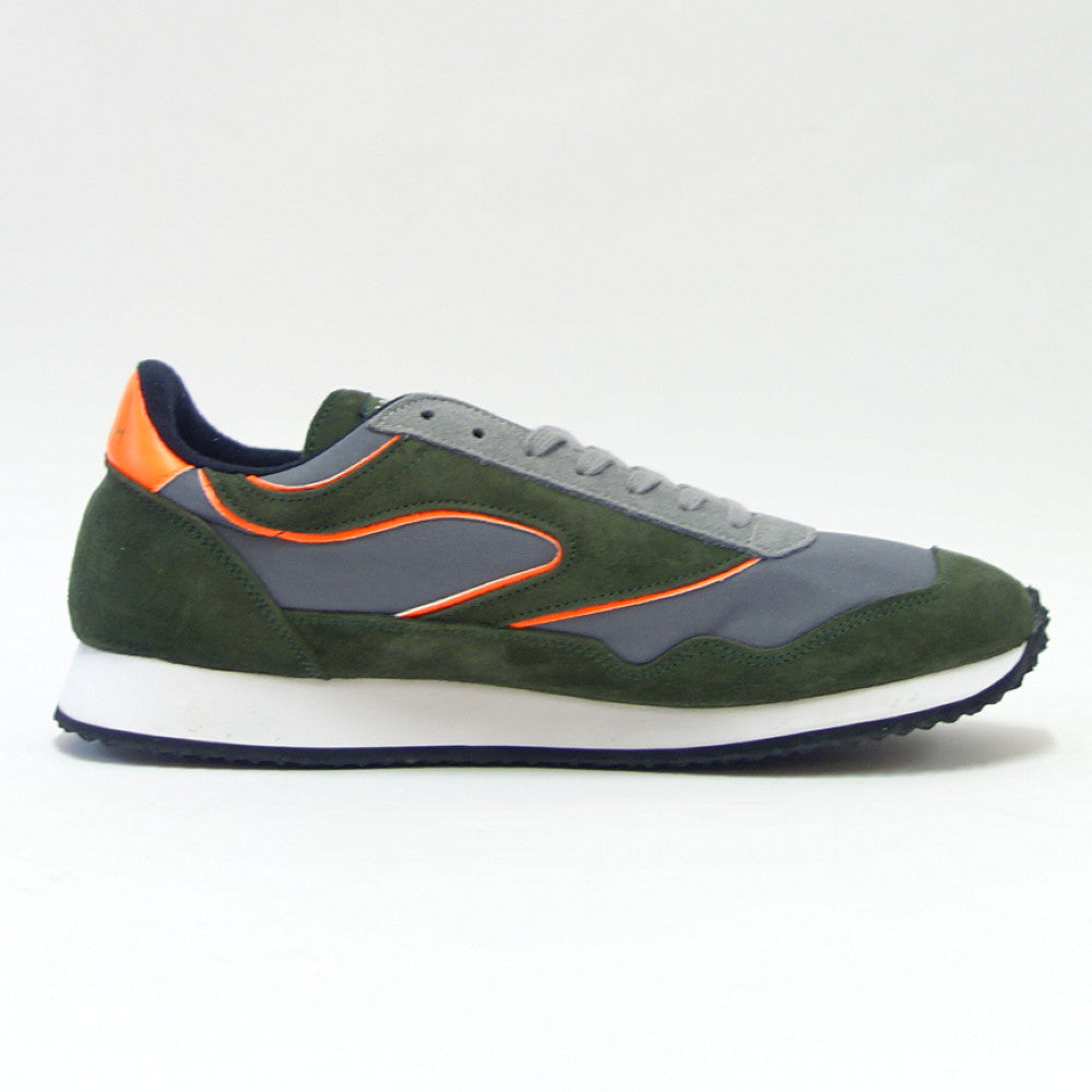 WALSH ウォルシュ ENC 71049(ユニセックス) ENSIGN CLASSIC 2 カラー:GRY/GRN(英国製) スエード&人工繊維&PVCのランニングスニーカー 「靴」