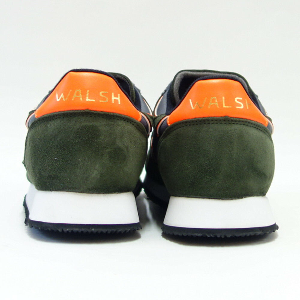 WALSH ウォルシュ ENC 71049(ユニセックス) ENSIGN CLASSIC 2 カラー:GRY/GRN(英国製) スエード&人工繊維&PVCのランニングスニーカー 「靴」