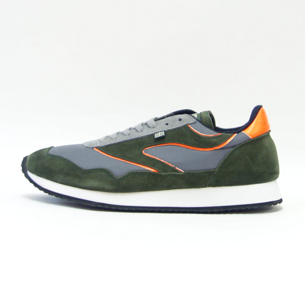 WALSH ウォルシュ ENC 71049(ユニセックス) ENSIGN CLASSIC 2 カラー:GRY/GRN(英国製) スエード&人工繊維&PVCのランニングスニーカー 「靴」