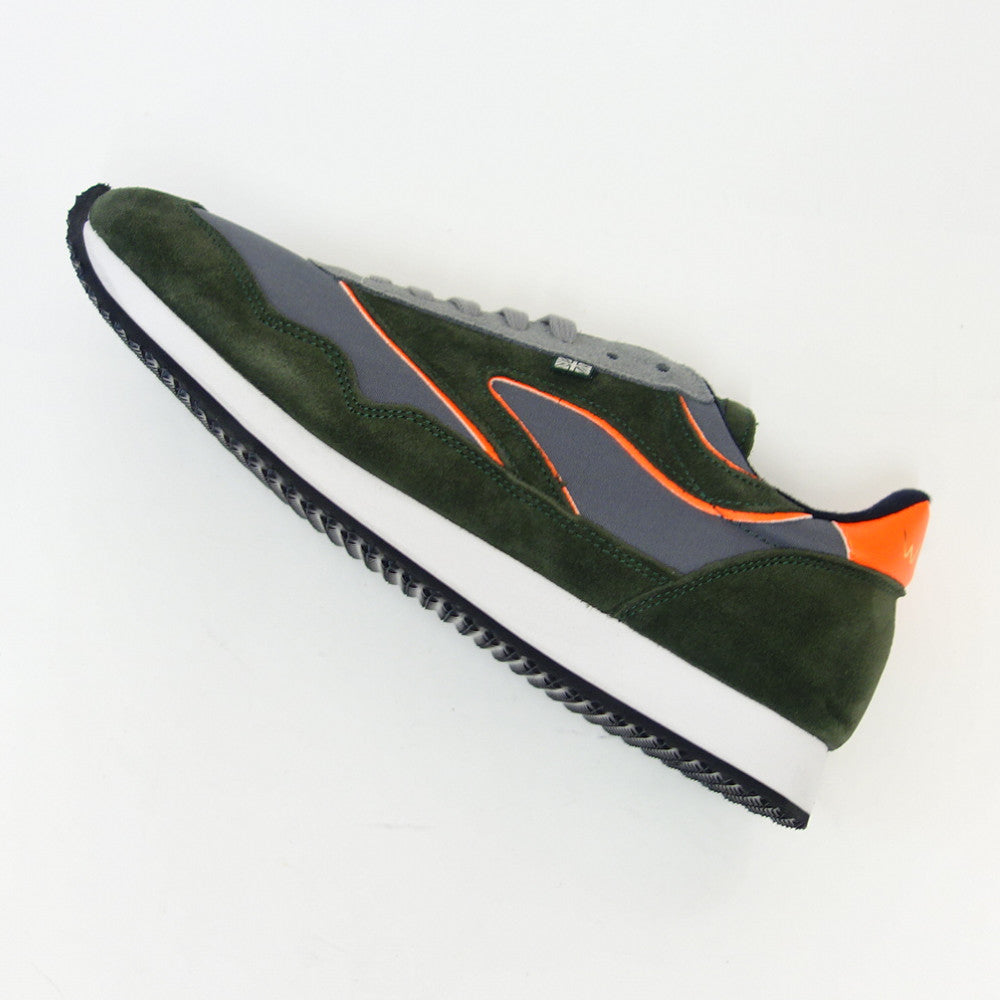 WALSH ウォルシュ ENC 71049(ユニセックス) ENSIGN CLASSIC 2 カラー:GRY/GRN(英国製) スエード&人工繊維&PVCのランニングスニーカー 「靴」