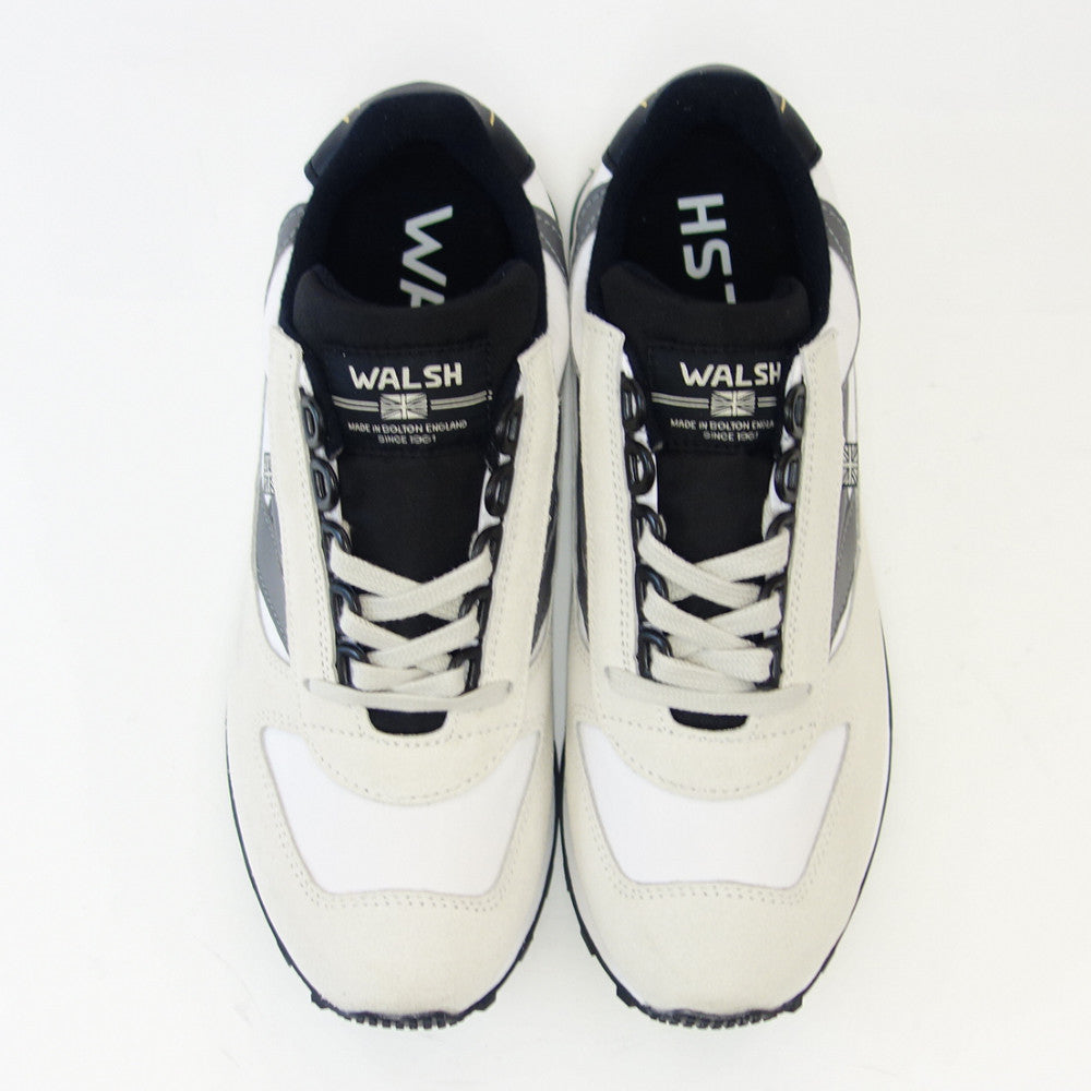 WALSH ウォルシュ EUR 40025(ユニセックス) European カラー:ホワイト/グレー(英国製) ヌバック&人工繊維&PVCのランニングスニーカー 「靴」