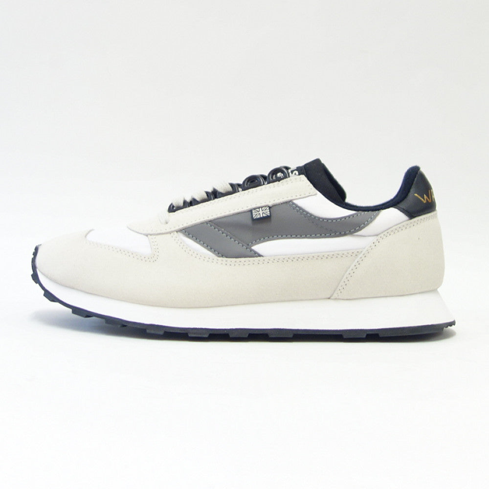 WALSH ウォルシュ EUR 40025(ユニセックス) European カラー:ホワイト/グレー(英国製) ヌバック&人工繊維&PVCのランニングスニーカー 「靴」