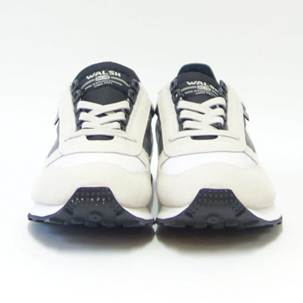 WALSH ウォルシュ EUR 40025(ユニセックス) European カラー:ホワイト/グレー(英国製) ヌバック&人工繊維&PVCのランニングスニーカー 「靴」